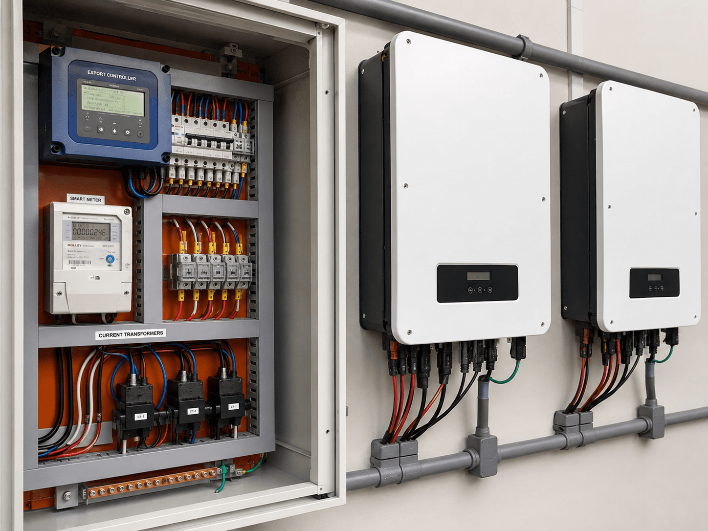 Controlador de exportação grid zero e inversão de fluxo