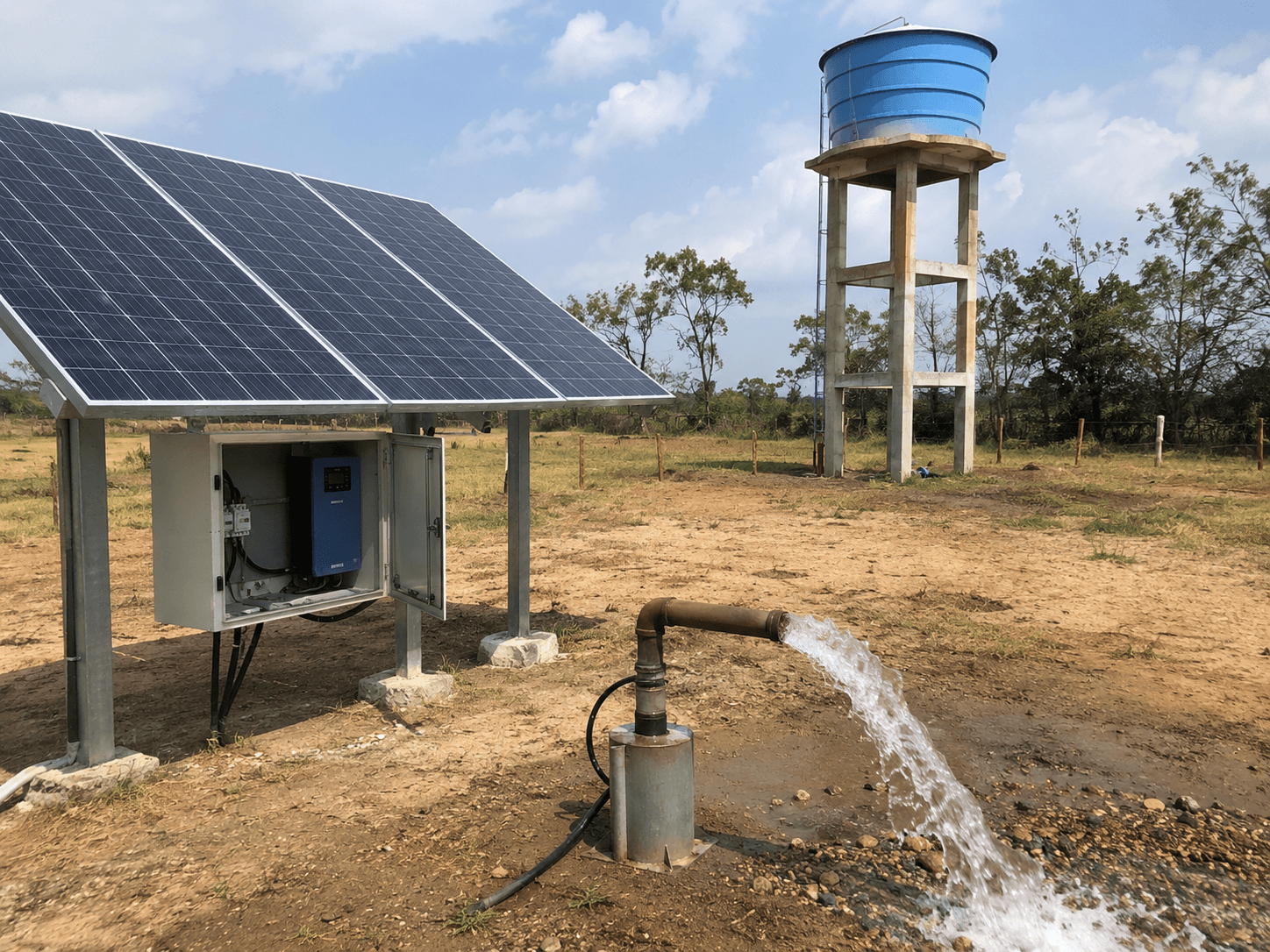 Sistema off-grid para bomba d'água: direto ou com bateria