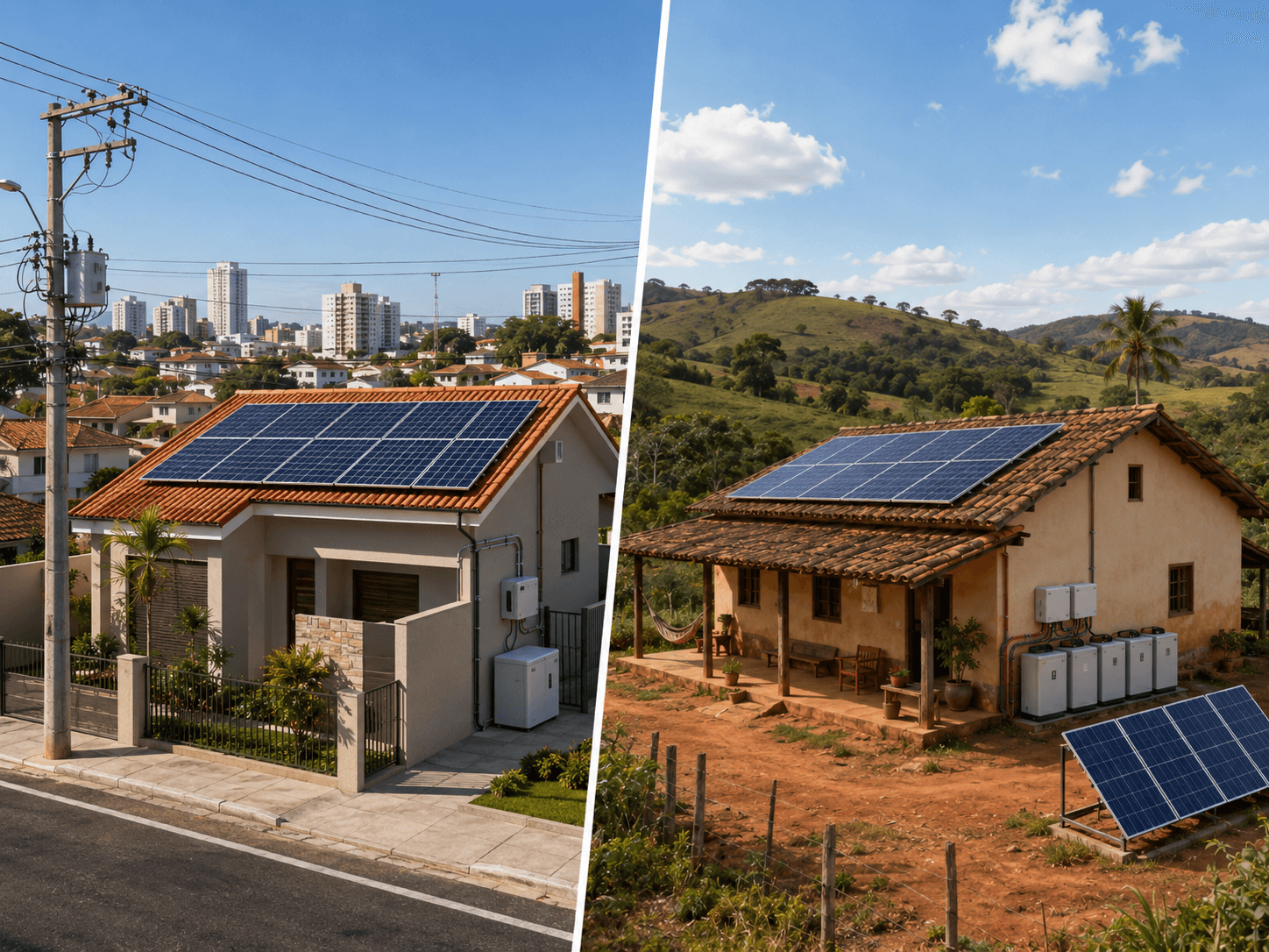 Sistema Híbrido ou Off-Grid com bateria: qual escolher